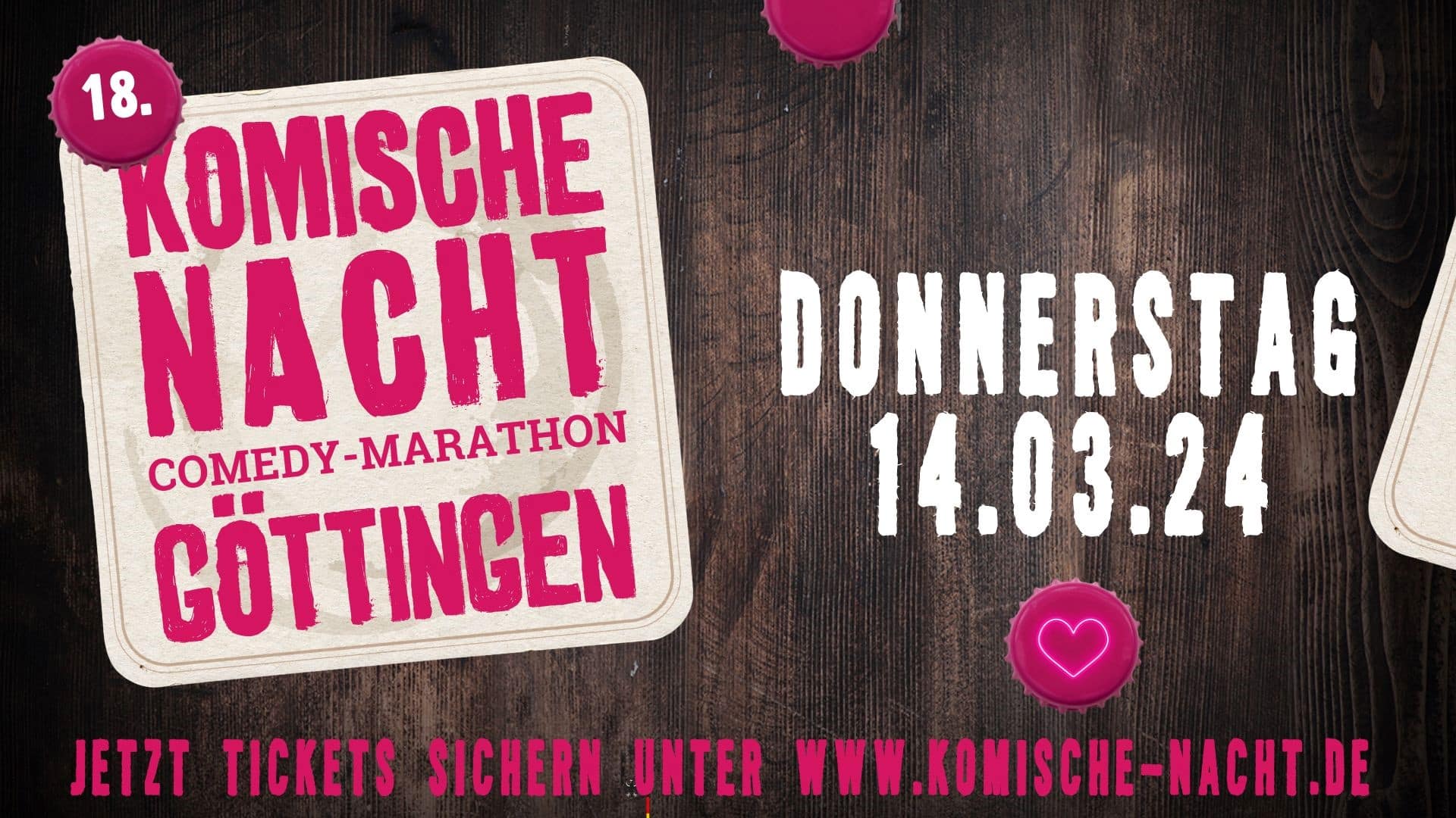 18. Komische Nacht Göttingen am 14. März 2024